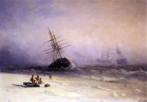 Shipwreck on the Black Sea by Ivan Konstantinovich Aivazovsky Oil Painting