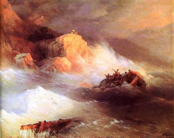 Shipwreck by Ivan Konstantinovich Aivazovsky - Hand-Painted Oil Painting Reproduction