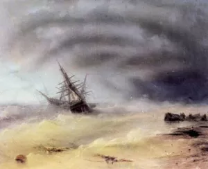Storm painting by Ivan Konstantinovich Aivazovsky