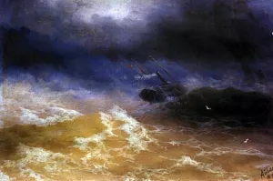 Storm on the Sea by Ivan Konstantinovich Aivazovsky - Oil Painting Reproduction
