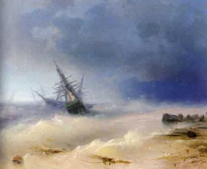 Storm by Ivan Konstantinovich Aivazovsky Oil Painting