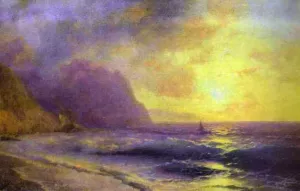 Sunset at Sea by Ivan Konstantinovich Aivazovsky Oil Painting