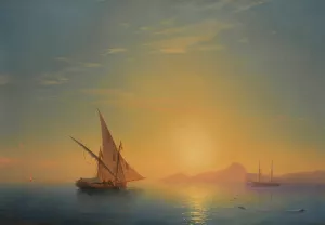Sunset Over Ischia Oil painting by Ivan Konstantinovich Aivazovsky