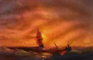 Survivors by Ivan Konstantinovich Aivazovsky Oil Painting