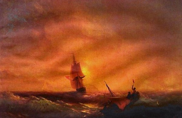Survivors by Ivan Konstantinovich Aivazovsky - Hand-Painted Oil Painting Reproduction