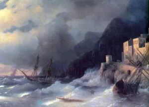 Tempest by Ivan Konstantinovich Aivazovsky Oil Painting