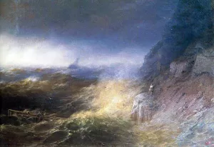 Tempest on the Black sea by Ivan Konstantinovich Aivazovsky - Oil Painting Reproduction