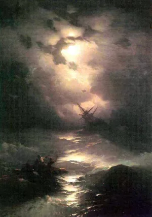 Tempest on the Northern sea by Ivan Konstantinovich Aivazovsky Oil Painting