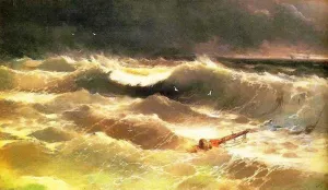 Tempest by Ivan Konstantinovich Aivazovsky Oil Painting