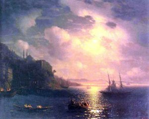 The Bay Golden Horn in Istanbul by Ivan Konstantinovich Aivazovsky Oil Painting