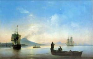 The Bay of Naples on Morning by Ivan Konstantinovich Aivazovsky Oil Painting