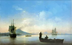 The Bay of Naples on Morning by Ivan Konstantinovich Aivazovsky Oil Painting
