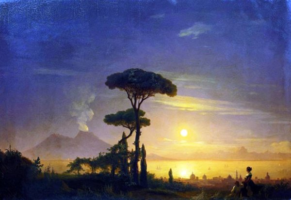 The Bay of Naples by Ivan Konstantinovich Aivazovsky - Hand-Painted Oil Painting Reproduction