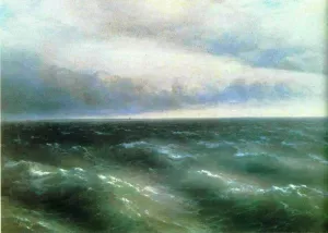 The Black Sea by Ivan Konstantinovich Aivazovsky - Oil Painting Reproduction