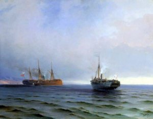 The Capture of the Turkish Navy on the Black Sea by Ivan Konstantinovich Aivazovsky Oil Painting