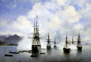 The Landing of Raevsky N. N. near Subashi by Ivan Konstantinovich Aivazovsky Oil Painting
