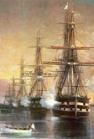 The Landing to Subashi by Ivan Konstantinovich Aivazovsky Oil Painting