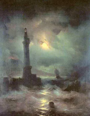 The Lighthouse of Naples Oil painting by Ivan Konstantinovich Aivazovsky