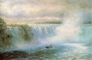 The Niagara Waterfall II by Ivan Konstantinovich Aivazovsky - Oil Painting Reproduction