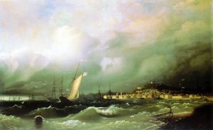 The Old Feodosia by Ivan Konstantinovich Aivazovsky Oil Painting