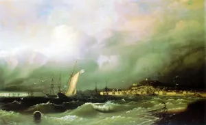 The Old Feodosia by Ivan Konstantinovich Aivazovsky - Oil Painting Reproduction