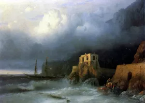 The Rescue II by Ivan Konstantinovich Aivazovsky - Oil Painting Reproduction