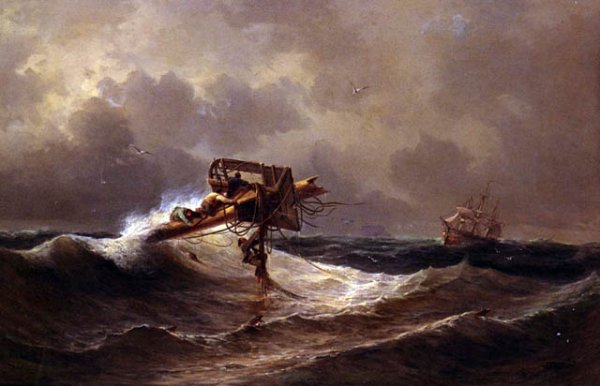 The Rescue by Ivan Konstantinovich Aivazovsky - Hand-Painted Oil Painting Reproduction