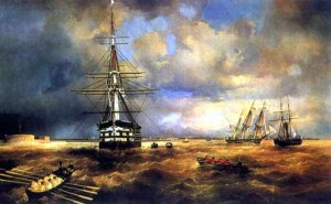 The Roads at Kronstadt by Ivan Konstantinovich Aivazovsky Oil Painting