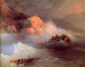 The Shipwreck 4 by Ivan Konstantinovich Aivazovsky Oil Painting