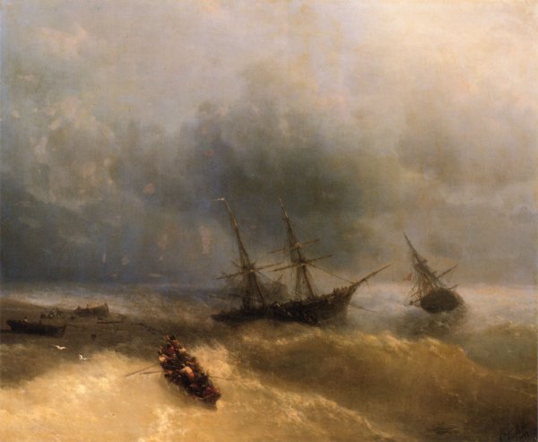 The Shipwreck by Ivan Konstantinovich Aivazovsky - Hand-Painted Oil Painting Reproduction