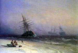 The Shipwreck on Northern Sea by Ivan Konstantinovich Aivazovsky Oil Painting