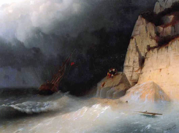 The Shipwreck by Ivan Konstantinovich Aivazovsky - Hand-Painted Oil Painting Reproduction