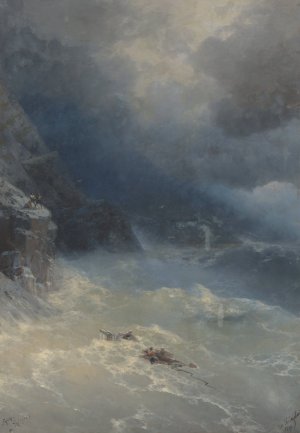 The Storm at Cape Aya by Ivan Konstantinovich Aivazovsky Oil Painting