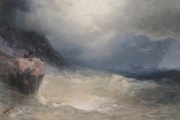 The Survivor by Ivan Konstantinovich Aivazovsky - Hand-Painted Oil Painting Reproduction