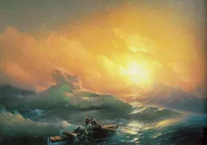 The Tenth Wave by Ivan Konstantinovich Aivazovsky - Oil Painting Reproduction