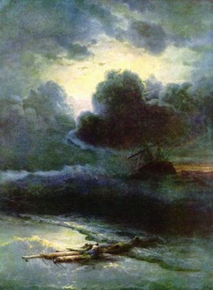 Thunderstorm by Ivan Konstantinovich Aivazovsky Oil Painting