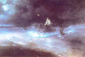 Travel of Poseidon by Sea by Ivan Konstantinovich Aivazovsky - Oil Painting Reproduction