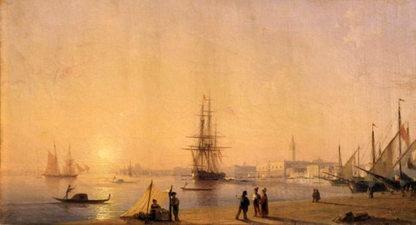 Venice 2 by Ivan Konstantinovich Aivazovsky - Hand-Painted Oil Painting Reproduction