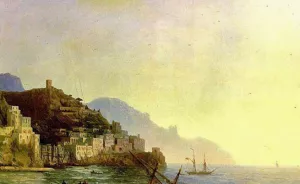 View of Amalfi by Ivan Konstantinovich Aivazovsky Oil Painting