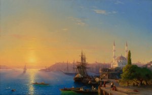 View Of Constantinople And The Bosphorus Oil painting by Ivan Konstantinovich Aivazovsky