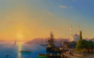 View of Constantinople and the Bosphorus by Ivan Konstantinovich Aivazovsky - Oil Painting Reproduction