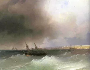 View of Odessa by Ivan Konstantinovich Aivazovsky - Oil Painting Reproduction