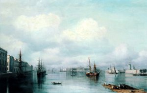 View of Saint Petersburg by Ivan Konstantinovich Aivazovsky Oil Painting