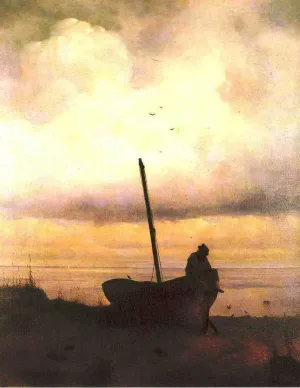 View of the Cost Near St. Petersburg. by Ivan Konstantinovich Aivazovsky Oil Painting