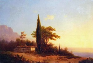 View of the Crimea by Ivan Konstantinovich Aivazovsky Oil Painting