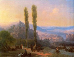 View of Tiflis by Ivan Konstantinovich Aivazovsky Oil Painting