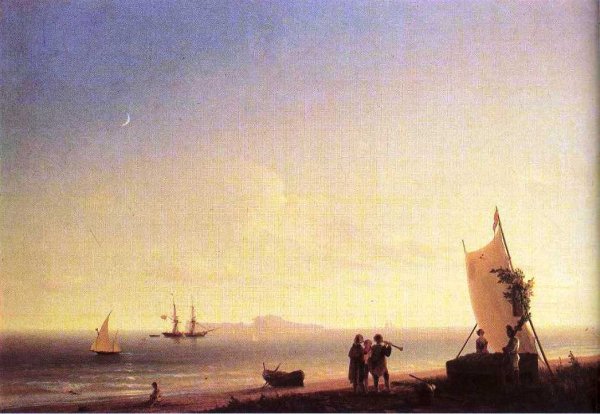 Main Product Photo of View on the Capri Painting by Ivan Konstantinovich Aivazovsky