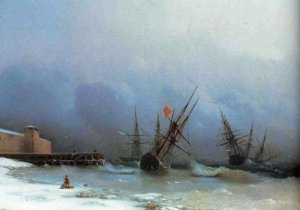 Warning of a Storm by Ivan Konstantinovich Aivazovsky Oil Painting
