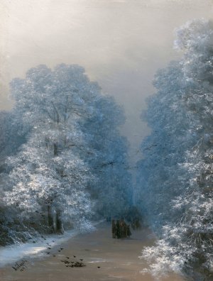 Winter Landscape by Ivan Konstantinovich Aivazovsky Oil Painting