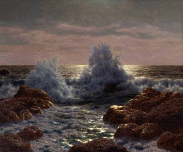 Brisants Mediterranee by Ivan Fedorovich Choultse - Hand-Painted Oil Painting Reproduction